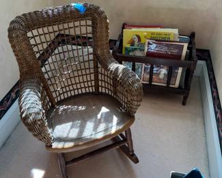 Childs rattan / cane rocker 