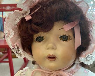 sleepy eyes, jointed antique doll
