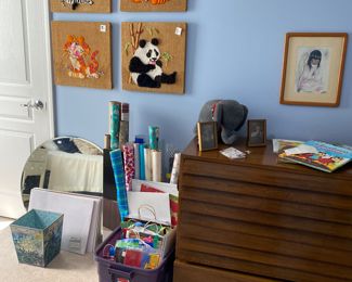 1970s crewel-work animal wall