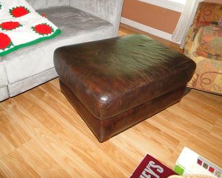 Pleather Ottoman $30