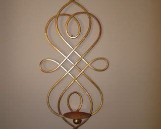 Pair of decorative candle holders for wall about 30" $25 for pair