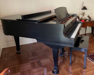 William Knabe & Company 5G Ebony Matte Finish Grand Piano. Serial Number YG013050. Photo 3 of 6.