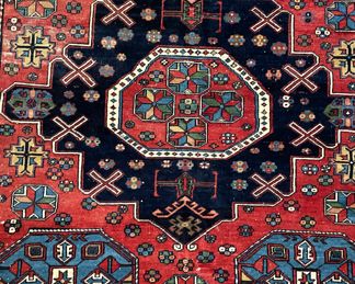 Vintage Persian Rug. Measures 4' 7" x 5' 4". Photo 2 of 4.