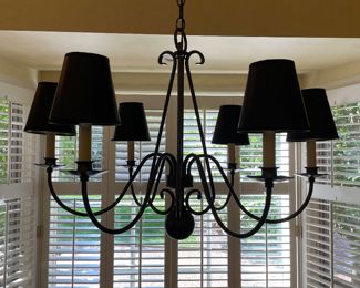 Six-Arm Metal Chandelier. Photo 1 of 2.