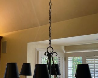 Six-Arm Metal Chandelier. Photo 2 of 2.
