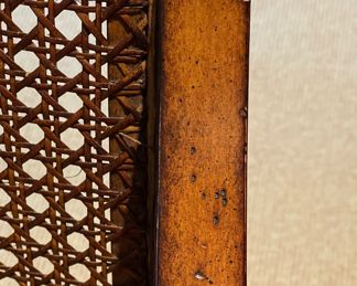 Edward Ferrell Cane Frame Chair with Down-Filled Cushion. Measures 24" W x 32" D. Photo 5 of 6.