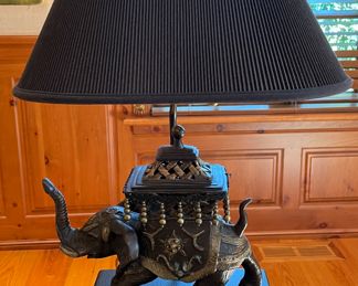 Figural Elephant Base Table Lamp. Photo 1 of 2.