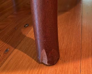 Henredon Pleasant Street Cappacuino Ottoman with Faux Bamboo Trim. Measures 38" x 30" x 18" H. Photo 4 of 4.