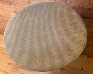 Henredon Pleasant Street Cappacuino Ottoman with Faux Bamboo Trim. Measures 38" x 30" x 18" H. Photo 3 of 4.