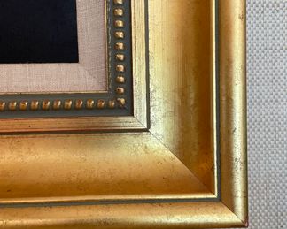 Gene S. Riley, "Clay Pipe." Oil on Canvas. Measures 17.5" H x 41" W without Frame; 48" x 25" with Frame. Photo 3 of 3.