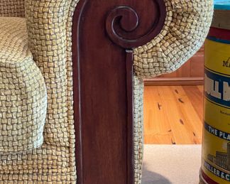 Edward Ferrell Three-Seat Down Filled Sofa. Measures 88" W x 40" D. Photo 4 of 4.