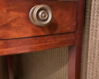 Antique 19th Century English Mahogany Corner Washstand. Measures 42" H - 2 Available. Photo 3 of 3.