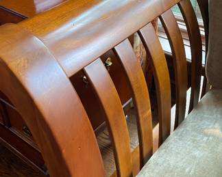 Vintage 1970s Hickory Chair Cherry Wood Sofa. Measures 88" W x 38" D. Photo 2 of 4.