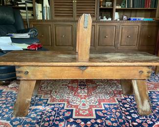 Primitive Milking Bench. Measures 48" W x 18" W x 17" H. Photo 1 of 3.