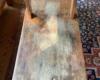 Primitive Milking Bench. Measures 48" W x 18" W x 17" H. Photo 2 of 3.