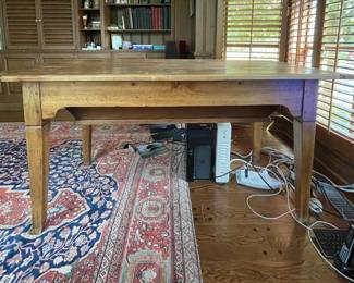 Antique Pine Baker's Table. Measures 63" W x 29" D x 29" H with 24" Clearance. Photo 1 of 4.