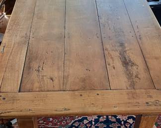 Antique Pine Baker's Table. Measures 63" W x 29" D x 29" H with 24" Clearance. Photo 2 of 4.