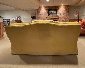 Lee Industries Wide-Whale Corduroy Upholstered Sofa. Measures 84" W x 38" D. Photo 4 of 4.