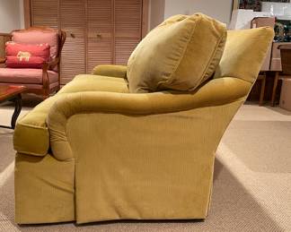 Lee Industries Wide-Whale Corduroy Upholstered Sofa. Measures 84" W x 38" D. Photo 2 of 4.