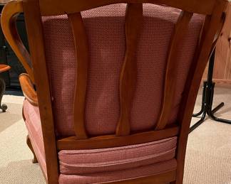 Vintage 1970s Hickory Chair French Provincial Cherry Wood Chair. Measures 30" W x 34" H. Photo 2 of 3.