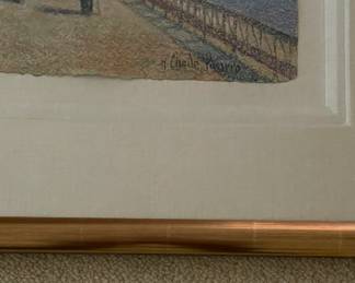 Hugues Claude Pissarro. Pastel on Paper. Signed by Artist. Photo 2 of 2.