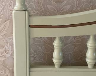 Vintage Hand-Painted Twin Bed Frame Set. Photo 4 of 4.
