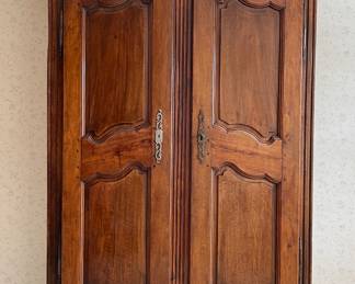 Antique French Provincial Armoire with Brass Hardware. Measures 50"W x 23" D x 87" H. Photo 1 of 5.