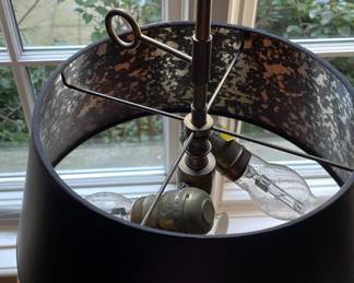 Pair of Brass Candlestick Lamps. Photo 3 of 3.