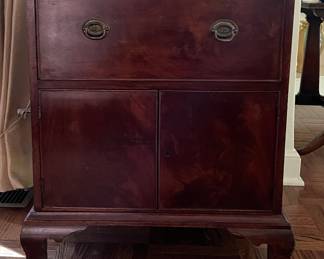 Antique Side Table with Drawer. Measures 23" W x 18" D x 28.5" H. Photo 1 of 5.