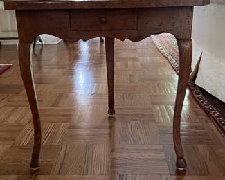Louis XV -Style French Triangle Side Table with "Hoof" Feet. Measures 24" x 24" x 24" x 21" H. Photo 1 of 5.