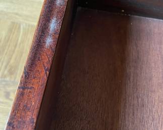 Mahogany Side Table with Drawer & Shelf. Photo 5 of 5.