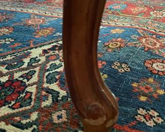 Pair of Queen Anne Style Upholstered Bergere Chairs. Each Measures 34" W x 36" D. Photo 5 of 5.