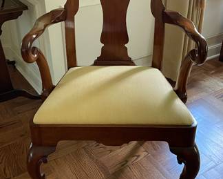 Caledonian Reproduction Walnut Queen Anne Arm Chair - 2 Available. Each Measures 24" W x 17" D. Photo 1 of 4.