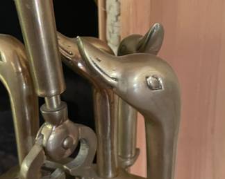 Brass Duck Motif Fireplace Tools. Photo 2 of 2.