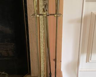 Brass Duck Motif Fireplace Tools. Photo 1 of 2.