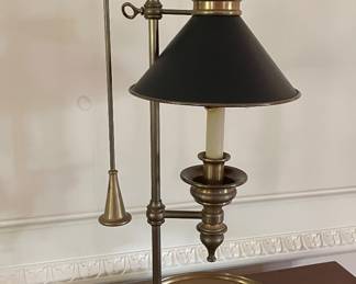 Pair of Brass Candlestick Lamps. Photo 1 of 3.