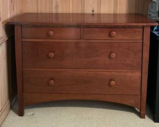 Stickley Cherry 4-Drawer Bureau. Measures 48" W x 20" D x 32" H. Photo 1 of 2.