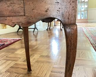 Louis XV -Style French Triangle Side Table with "Hoof" Feet. Measures 24" x 24" x 24" x 21" H. Photo 4 of 5.