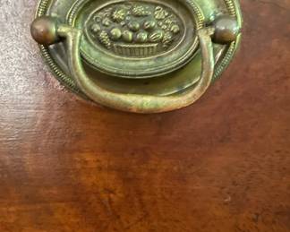 Antique Side Table with Drawer. Measures 23" W x 18" D x 28.5" H. Photo 4 of 5.