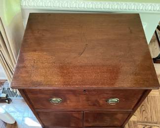 Antique Side Table with Drawer. Measures 23" W x 18" D x 28.5" H. Photo 2 of 5.