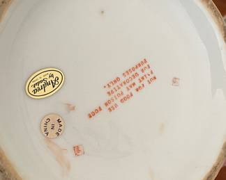 Andrea by Sadek Famille Rose Bowl on Brass Stand. Photo 2 of 2.