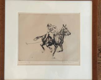 "Warming Up," Diana Thorne. Original Pencil. Edition 250. 1938. Photo 1 of 3.