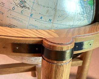 Vintage Illuminated Globe on Stand. Photo 2 of 2.