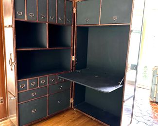 Restoration Hardware Mayfair Steamer Trunk Secretary