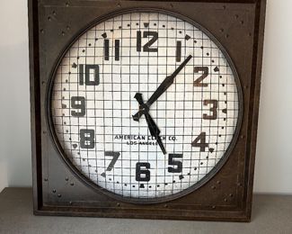 Restoration is hardware Uttermost Warehouse Wall Clock with Grill
