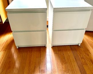 2 White Bedside Tables