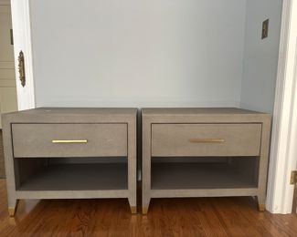 Restoration Hardware Graydon Shagreen single Drawer night stands. We have two.
One has a little damage on top
