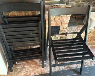 4 Espresso Color Folding Chairs