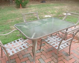 LOTS OF PATIO FURNITURE.