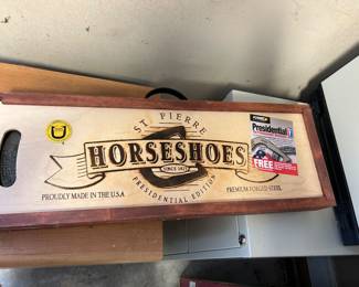 HORSESHOES NEW IN BOX.   DOES NOT INCLUDE STAKES.